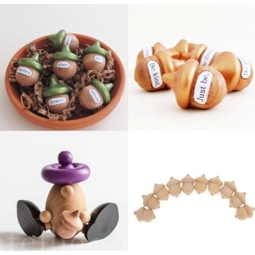 5pcs Puppet Wooden DIY Dolls Family Five People Crafts Unfinished Toys Children 's Painted Doodle Natural Color Ornaments