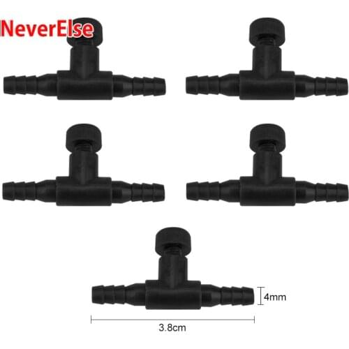 5pcs Fish Tank Air Volume Control Valve Diameter 4mm Aquarium Air Regulator Flow Tube Pipe Divider Valve Adjustable Oxygen Pump
