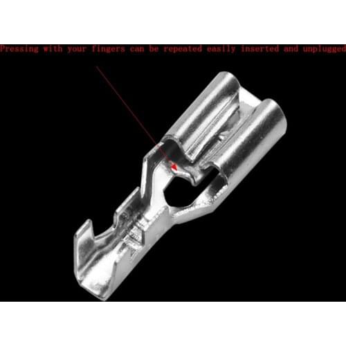 50pcs 6.3 with a locking spring-loaded self-locking cold switch terminal switch wire connection terminal