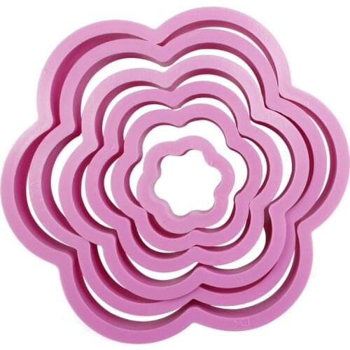 6PCS Pink Plum sweet Heart Spray Stencils Birthday Gift DIY Mold Dessert Decorating Bread Tools