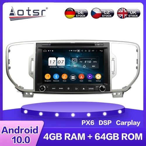 For KIA Sportage 4 2016 + Android 10 Car HD Multimedia DVD Player 4G 64GB Auto GPS Navigation Stereo Radio Headunit DSP Carplay