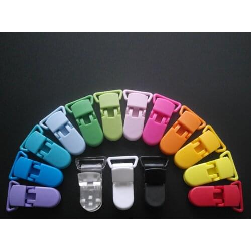 Free Shipping!150pcs Mixed 15 Colors 20MM SUTOYUEN Plastic Clip Suspender/Plastic Pacifier/Soother/Binky/Paci/Toy Holder Clip