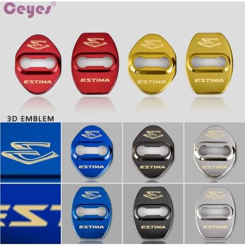 Ceyes 3D Design Car Sticker Accessories Case For Toyota Estima Corolla Yaris C HR Avensis Auris Auto Door Lock Cover Car Styling