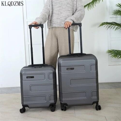 KLQDZMS 20/24Inch PC feel Rolling Luggage Spinner Men Business Suitcase Wheels 20inch Carry On Password Trelloy Travel Bags