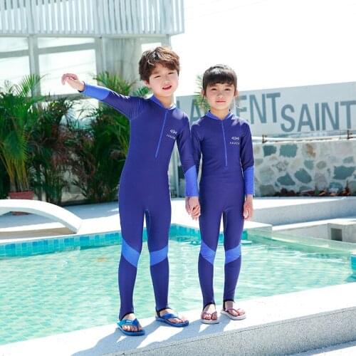 Children Wetsuits Rash Guards Kids Swim Diving Sportswear Suits Girl Boy Uv Protection Full Body Long Sleeve Swimsuit Kombinezon