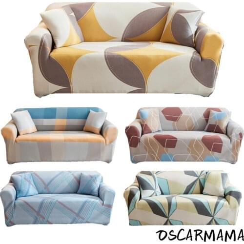 Nordic Geometry Elastic Extensible Stretch Armrest Armchair Sectional Corner Sofa Cover Chaise Lounge Modern Home Decoration