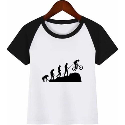 Bicycle Diy Print T Shirt Funny Clothes Children Summer T-shirt Kids Fashion Clothing T Shirt Children Cartoon T-shirt