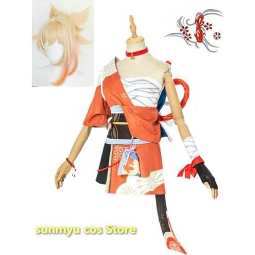 Game Genshin Impact Yоimiya Cosplay Costume Halloween