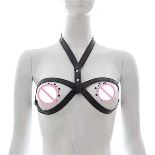 Nipple Leather Lingeria Breast Bondage Mamma Bra Sex Belt Adult Games Flirting BDSM Restraints Slut Bras Sex Toys for Women