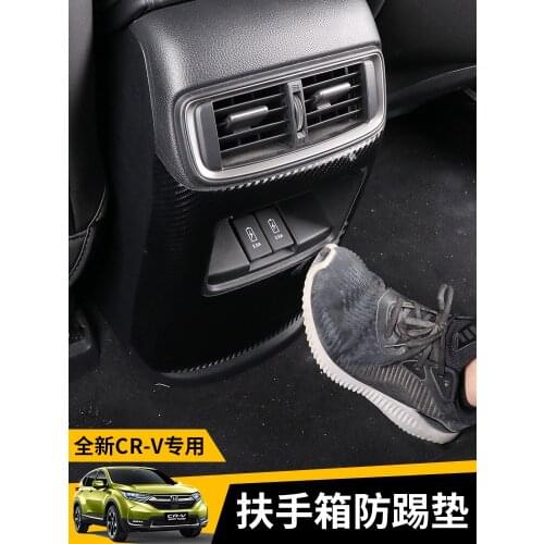 Leather Childrens anti-dirty mat Interior Refit Armrest Box Rear Seat Kick Pad FOR HONDA CRV 2017 2018 2019 2020