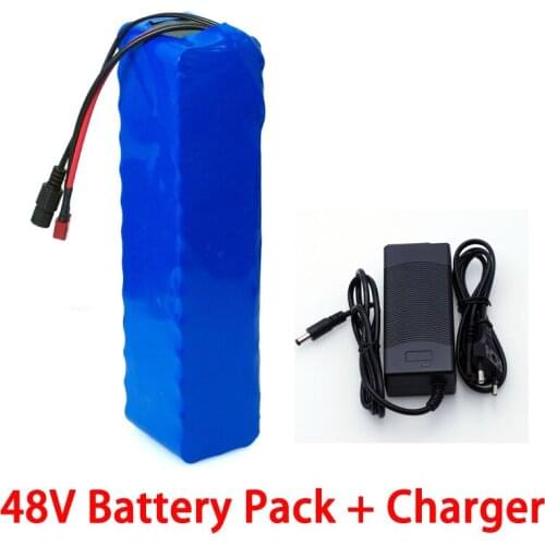 LiitoKala 48V 10AH 12ah Electric bike battery pack 48V 500W 750W scooter Lithium ion battery with 20A BMS 54.6V 2A Charger