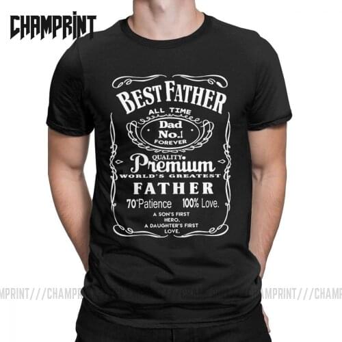 Best Father Dad Daddy Worlds Greatest No.1 Gift T Shirts Men Cotton Awesome T-Shirt Round Neck Tee Short Sleeve Tops Plus Size