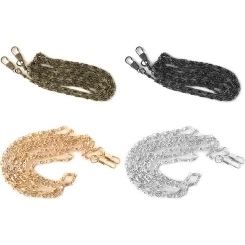 120cm Metal Chain for Handbag Shoulder Bag Delicate Purse Handle with 2 Buckles