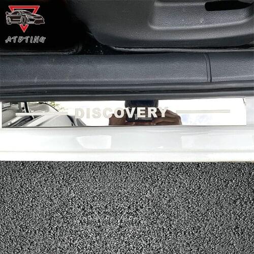 For LAND ROVER DISCOVERY 3 4 LR3 LR4 Stainless Steel Door Sill Strip Welcome Pedal Trim Auto Car Styling Stickers Accessories