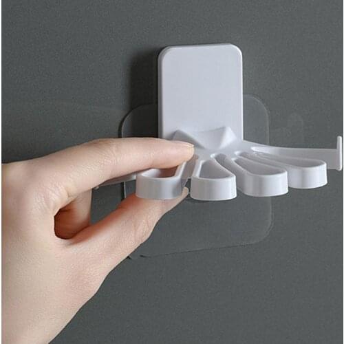 Wall Mount Towel Holder Rack Kitchen Hanger with Hooks Bathroom Accessories