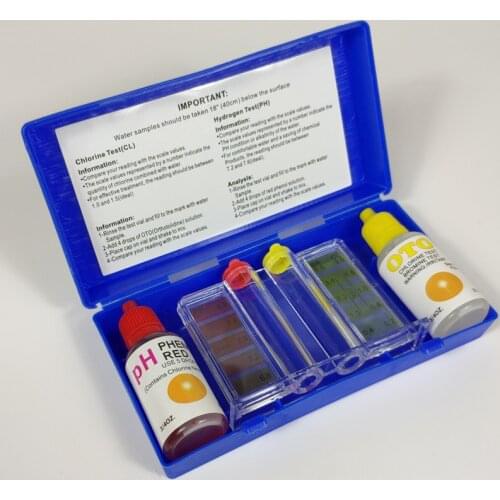 Swimming pool water quality test reagent OTO residual chlorine test agent pH test kit PH value test water test kit