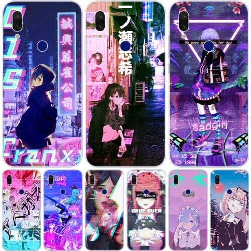 Vaporwave Glitch Anime Silicone Case for Xiaomi Redmi K20 5X 6X Play A1 A2 8 Lite 7A 6A S2 Y2 Y3 Note 4X 5 6 7 Pro F1 Soft Cover