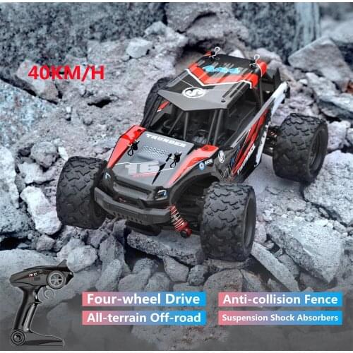 4WD All-terrain Off-road Racing Drift RC Car 40KM/H 1:18 Anti-collision Fence Suspension Shock Absorbers Remote Control Buggys