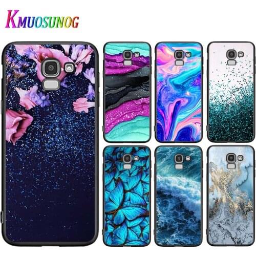 Luxury Water Blue Gold Effect For Samsung Galaxy J2 J3 J4 Core J5 J6 J7 J8 Prime duo Plus 2018 2017 2016 Silicone Phone Case