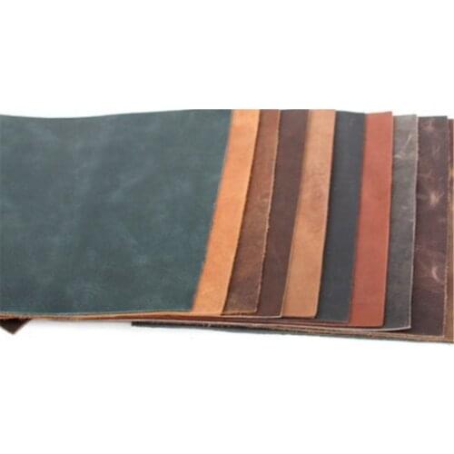 Crazy Horse Leather Crazy Cowhide Fabric 500g Sells Handmade Diy Hands-On The First Layer Of Retro Leather Material 1.5~2.0mm