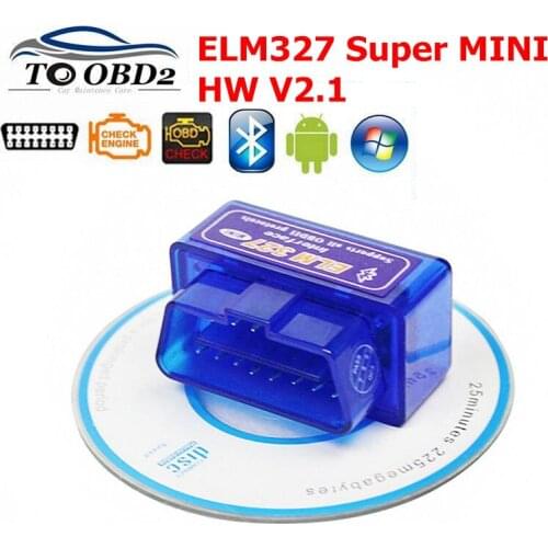 Super Mini ELM 327 Bluetooth OBD2 ELM-327 V2.1 Elm 327 2.1 auto Diagnostic Tool for Android best price