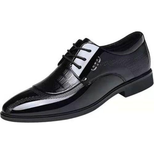 Business Dress Shoes Men Crocodile Pattern Formal Lace Up Wedding Shoes High Quality Big Size on Sale Footwear