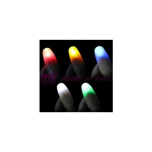 Magic Toys Thumbs Led Light up Toys Trick Props Funny Flashing Fingers Fantastic Glow for Kids Luminous Gifts 1pair=2pcs YH1754