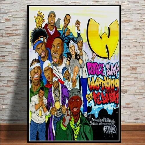 Wu-tang Clan Wu-tang 36 Chambers Rap Canvas Painting Posters And Prints Pictures On The Wall Music Decoration Home Decor Quadro