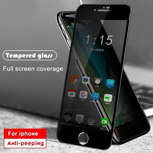 3D Anti Glare Tempered Glass For iPhone 7 8 Plus 6S 6 Plus 7Plus Full Cover Screen Protector Anti spay Privacy Protective Film