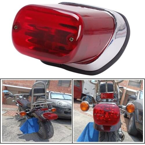 1PC ABS Red Motorcycle Rear Brake Tail Light Stop Lamp Motorbike Accessories For Yamaha Virago XV250 XV400