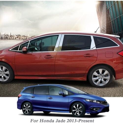 10/16pcs Car Styling Column Sticker For Honda Jade 2013-Present Window Trim Cover Exterior Body Decoration Chrome Accessory