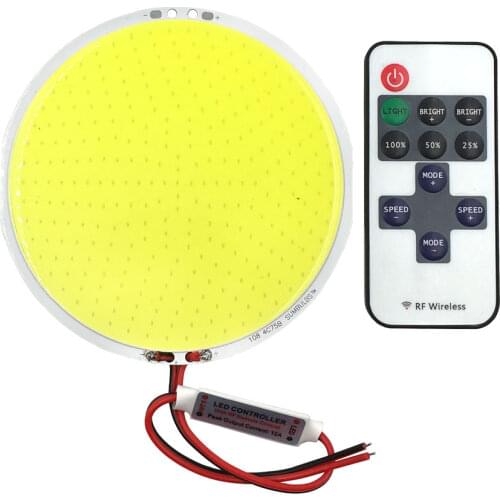 108mm Round LED Light Panel COB Chip 12V 50W Super Bright 6000LM Warm Cold White Blue Red Color Circular Diode LED Lamp dc12v