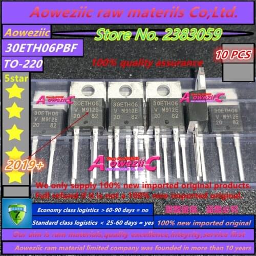 Aoweziic 2019+ 100% new imported original VS-30ETH06PBF 30ETH06PBF 30ETH06 TO-220 Schottky diode 600V 30A