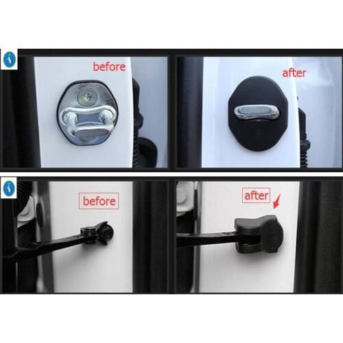 Yimaautotrims Auto Accessory Inner Door Stop Rust Waterproof & Car Door Lock Protector Cover Fit For Hyundai Tucson 2016 - 2020