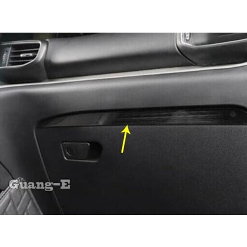 Car Styling Cover Stainless Steel Inner Inside Co-Pilot Glove Handle Box Front Stick Trim For Ford Explorer U625 2019 2020 2021