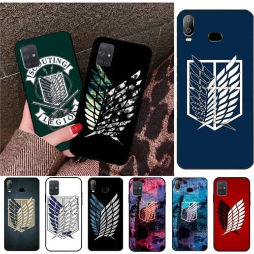 Attack on titan emblem badge logo Phone Case For Samsung Galaxy A21S A01 A11 A31 A81 A10 A20E A30 A40 A50 A70 A80 A71 A51