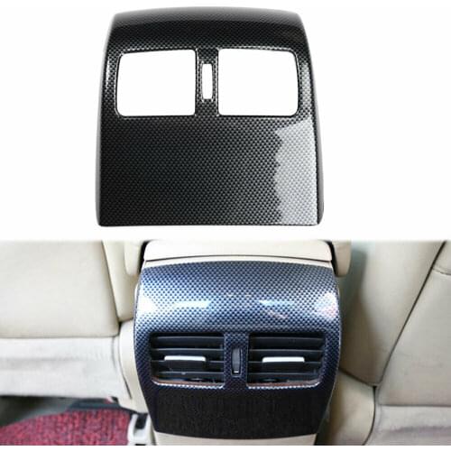 For Honda Accord 2008-2012 Carbon Fiber Car Rear Seat Air Vent Outlet Anti-kick Cover Sticker