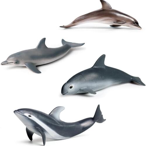 Simulation Marine Life Animal Figurines Dolphin Modle Solid PVC Action Figure Education Toys Gift for Kids