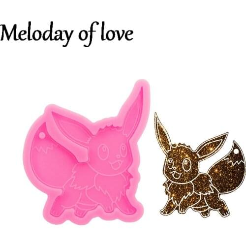 Glossy Silicone Cartoons Anime Mold for Necklace, DIY Resin Keychain Mold, Epoxy Jewelry Resin Casting Moulds Clay Molds DY0747