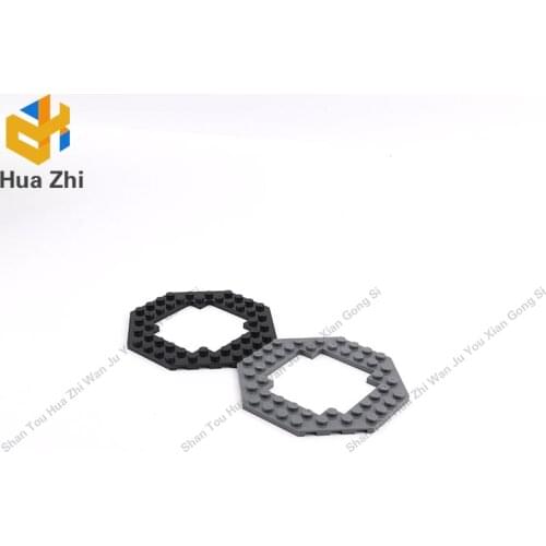 "Building Blocks Parts 6063 2PCS Plate Special 10 x 10 Octagonal Open Center LEGOING MOCS Education"