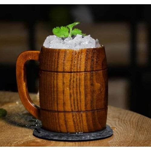 160ML/380ML New arrival environment Friendly wooden coffee beer mug cup colin fruit juice beer mug