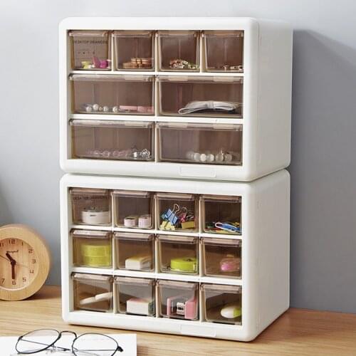 1 Set Case Hanging Storage Shelf Multi - Lattice Mini Jewelry Box Desktop Drawer Jewelry Storage Cabinet for Home Rings Jewelry