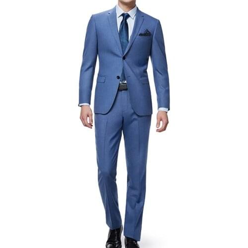 Men Business Suit Wedding Dress Groom Tuxedos Groomsman Suits Blazer Masculino Slim Fit Men Suit 2 Pieces(Jacket+Pants) 2020
