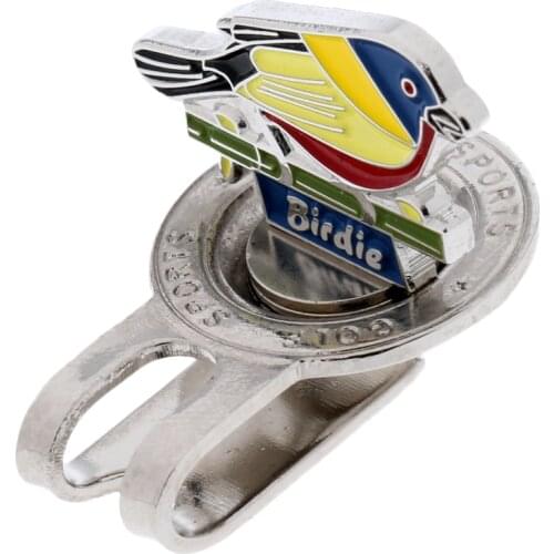 Cute Bird Pattern Magnetic Hat Clip Golf Ball Marker Fit for Golf Cap Visor Golfer Gift
