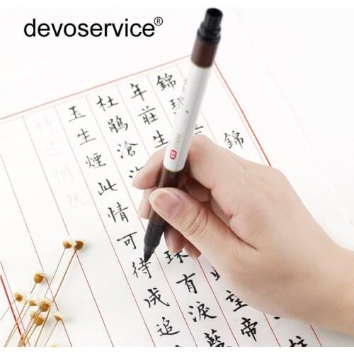 New Calligraphy Soft Pen Refillable Ink Students Practice Writing Pens School Office Art Supplies Christmas Stationery Gifts