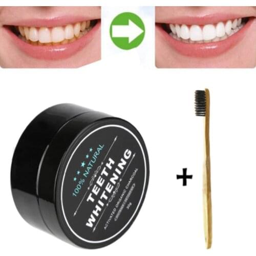 NEW Natural Bamboo Charcoal tooth brush Teeth Whitening Powder Whiten dental Oral Hygiene Cleaning