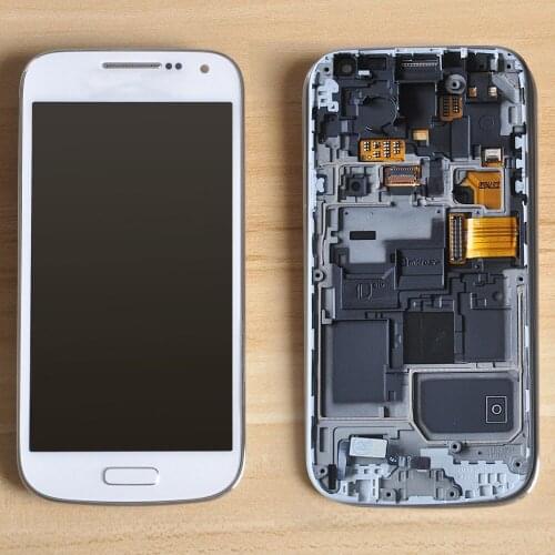 Sinbeda AMOLED Mobile Phone LCD Display For Samsung Galaxy S4 Mini i9190 i9192 i9195 LCD Touch Screen Digitizer Assembly Frame