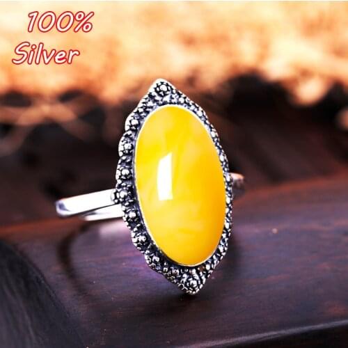 925 Sterling Silver Color Adjustable Blank Ring Base Fit 8*16mm Glass Cabochons Cameo Settings Tray DIY Jewelry Making Ring