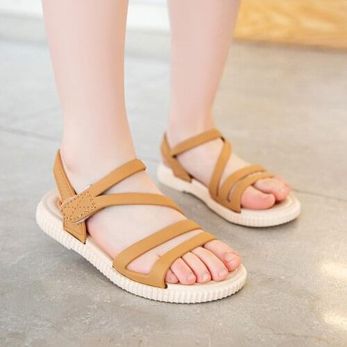 Girls Sandals Summer Kids Shoes 2021 Children Sandals Toddler Baby Girls Shoes Flower Laid Up Roman Sandals Shoes Slippers