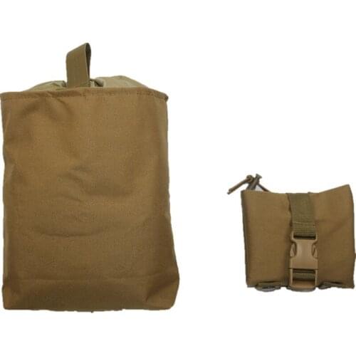 Tactical Molle Folding Magazine Pouch Military Airsoft Paintball Foldable Utility Bag Hunting Ammo Drop Dump Pouch